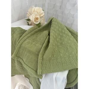 Matelasse Bed Skirt Sage Green Historic Charleston Modern Farmhouse Queen size
